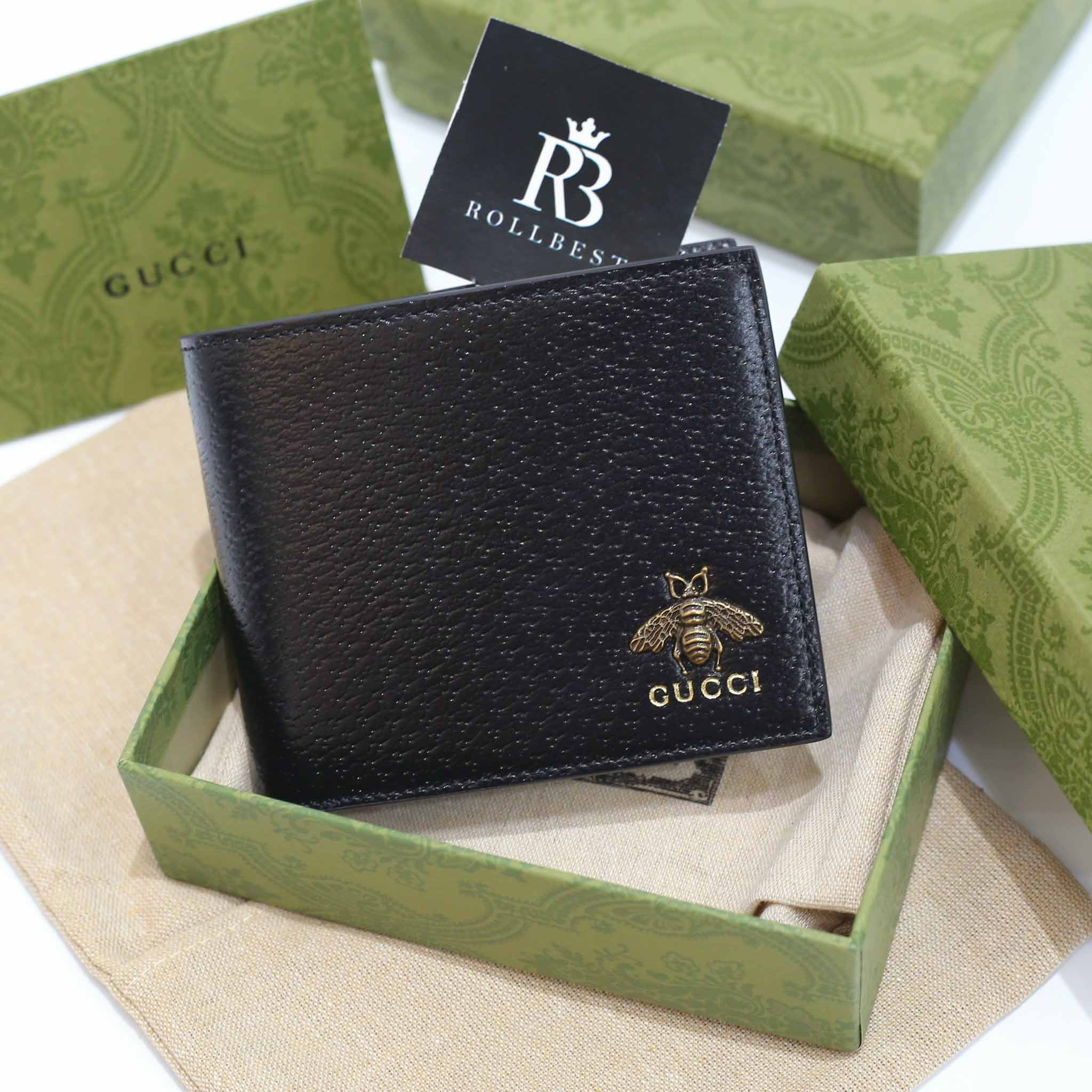 Ví Ngắn Gucci Con Ong Màu Đen