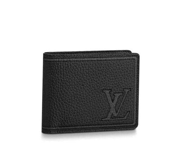 Ví Ngắn Louis Vuitton Họa Tiết Logo Viền Kẻ Trắng