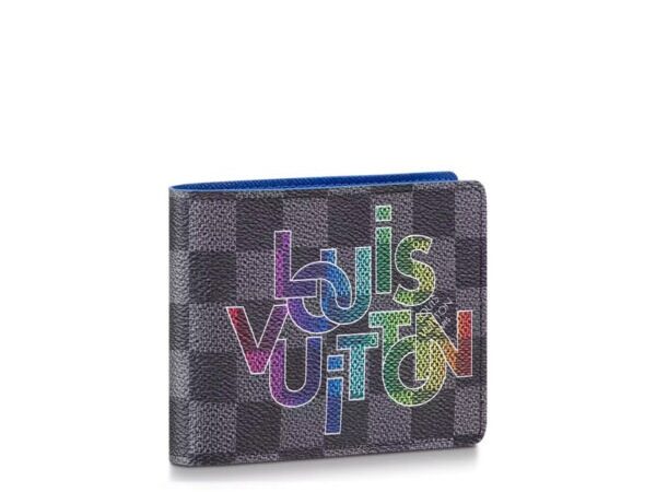 Ví Ngắn Louis Vuitton Multiple Wallet Họa Tiết In 3d