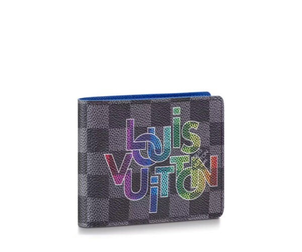 Ví Ngắn Louis Vuitton Multiple Wallet Họa Tiết In 3d