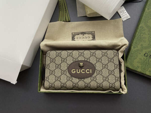 Ví Nữ Dài Gucci Neo Vintage Continental GG Supreme Beige