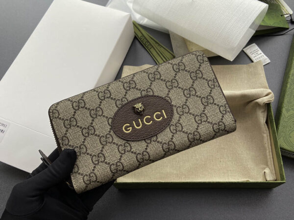 Ví Nữ Dài Gucci Neo Vintage Continental GG Supreme Beige