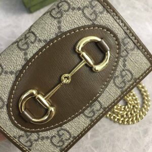 Ví Nữ Gucci Horsebit Gập Họa Tiết Monogram