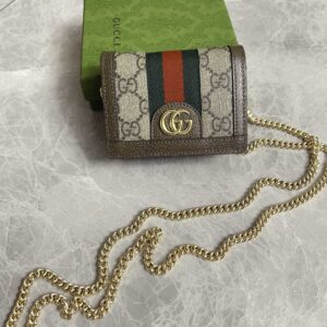 Ví Nữ Gucci Ophidia GG Card Case Wallet Họa Tiết Monogram