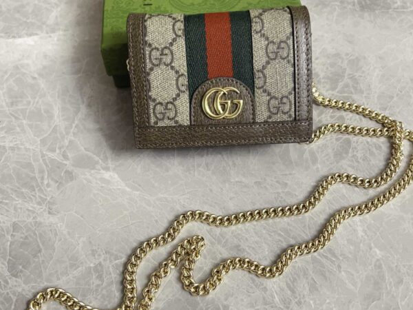 Ví Nữ Gucci Ophidia GG Card Case Wallet Họa Tiết Monogram
