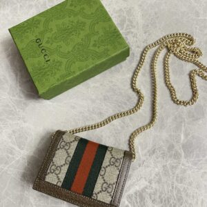 Ví Nữ Gucci Ophidia GG Card Case Wallet Họa Tiết Monogram