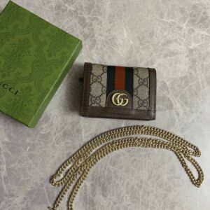 Ví Nữ Gucci Ophidia GG Card Case Wallet Họa Tiết Monogram