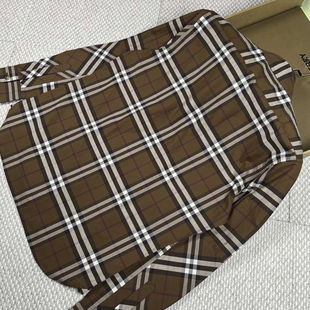 Áo Sơ Mi Burberry Brown Casual Check