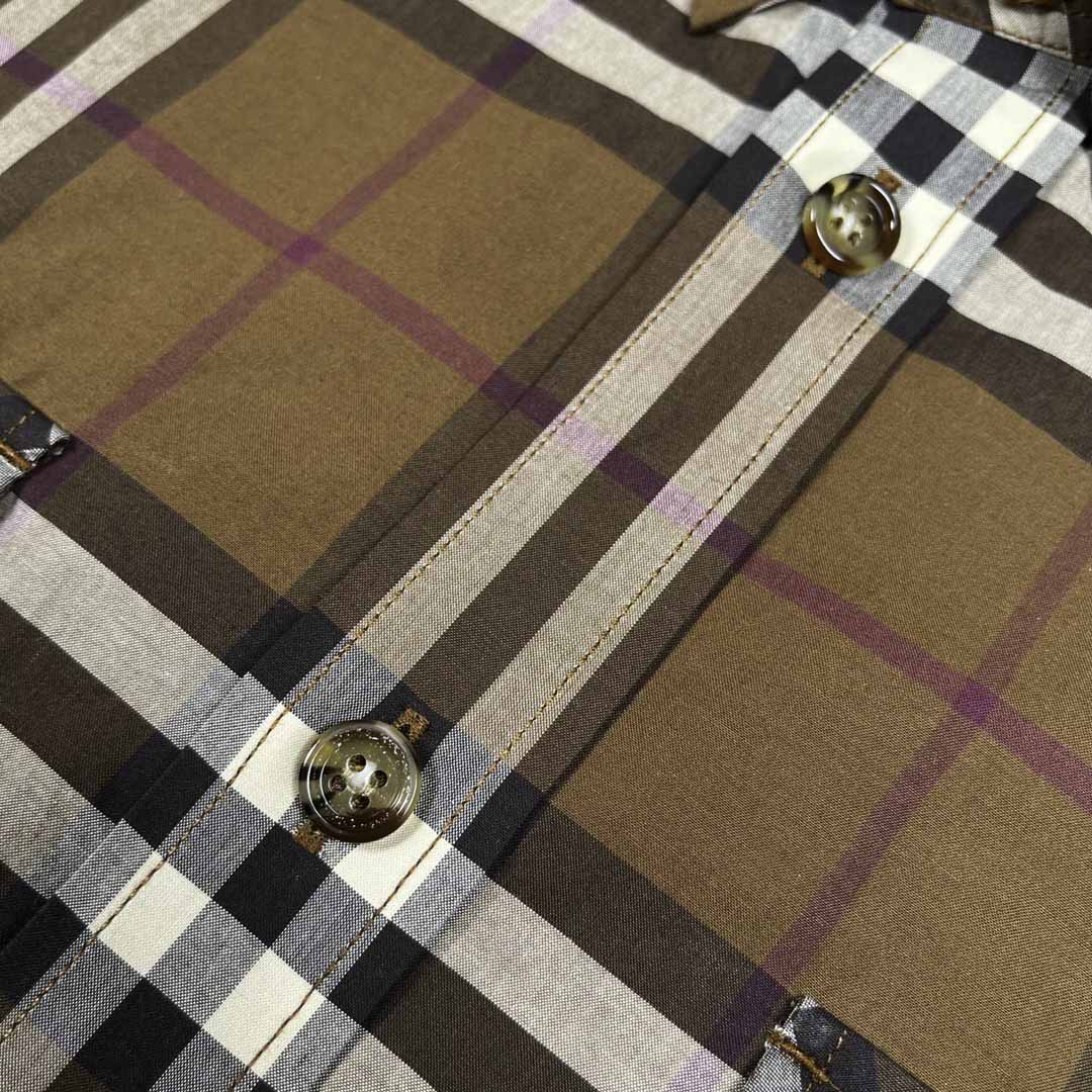 Áo Sơ Mi Burberry Brown Casual Check