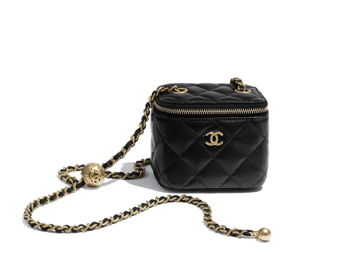 Túi Chanel Small Classic Box On Chain Lambskin Black