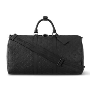 Túi Keepall Bandoulière 50 Leather Material Embossed With Monogram Shadow Pattern (50 x 29 x 23 cm)