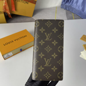 Ví Dài Nam Louis Vuitton Họa Tiết Brazza Damier Graphite Màu Nâu