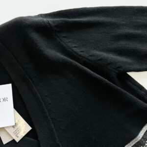 Áo Christian Dior Couture Cardigan Black Cashmere Jersey