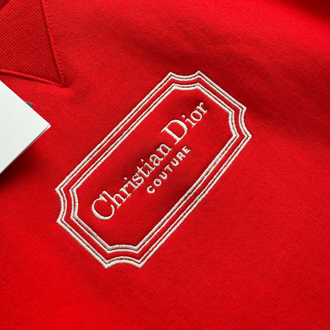 Áo Christian Dior Couture Sweater Red Cotton Fleece 