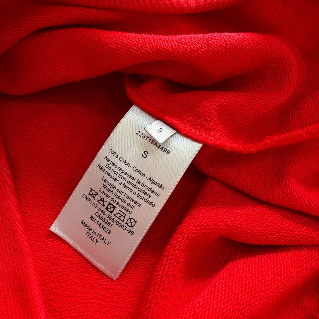 Áo Christian Dior Couture Sweater Red Cotton Fleece 