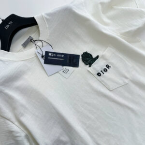 Áo Dior And Otani Workshop Relaxed-fit T-shirt White Slub Cotton Jersey