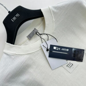 Áo Dior And Otani Workshop Relaxed-fit T-shirt White Slub Cotton Jersey