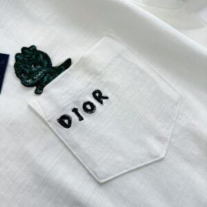 Áo Dior And Otani Workshop Relaxed-fit T-shirt White Slub Cotton Jersey