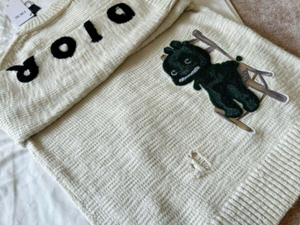 Áo Dior And Otani Workshop Sweater White Wool And Cashmere Jersey