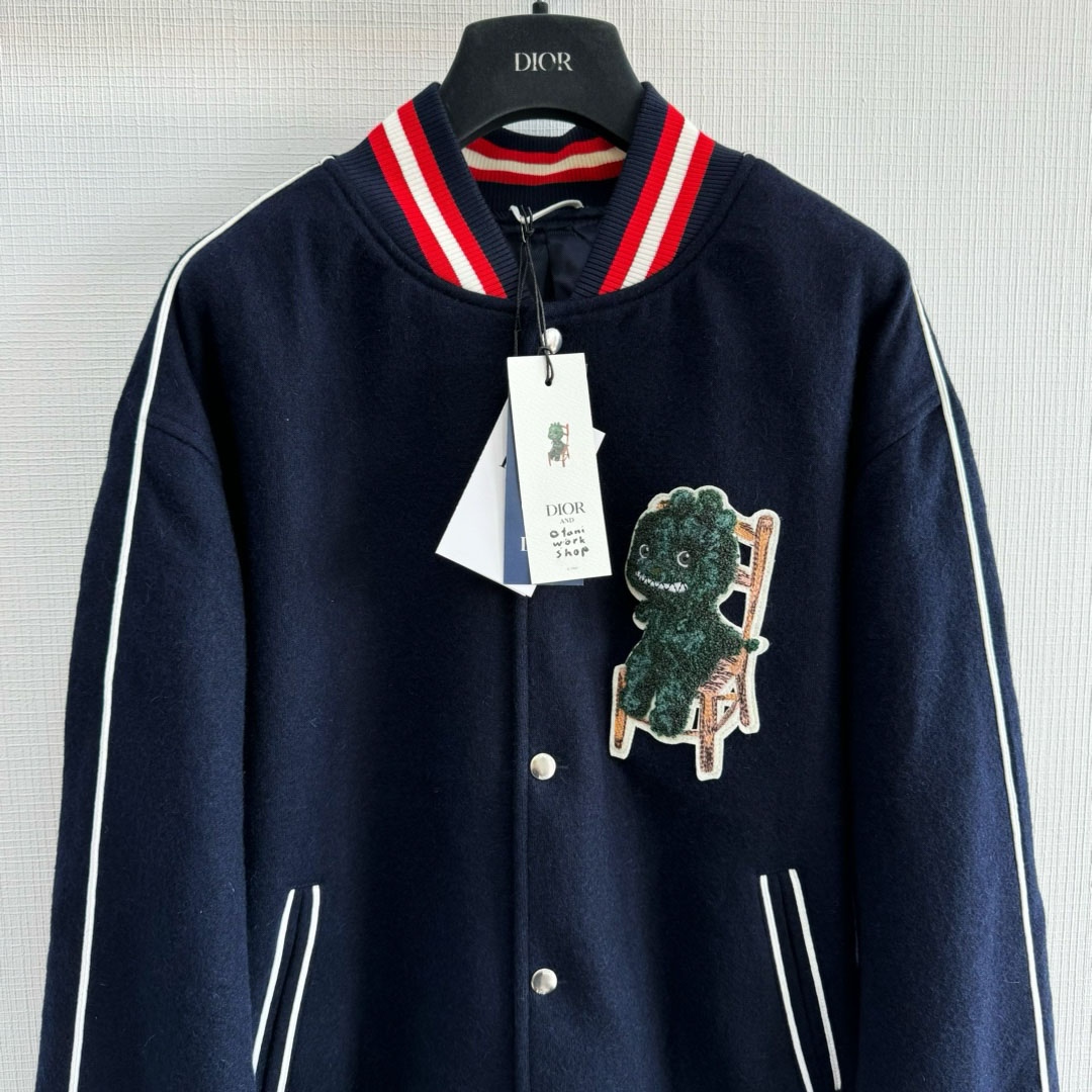 Áo Dior And Otani Workshop Varsity Jacket Black