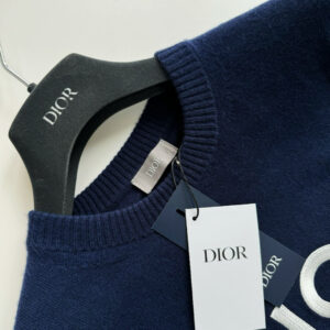 Áo Dior Round-Neck Sweater Navy Blue Wool and Cashmere Knit