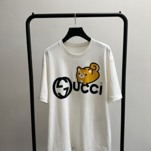 Áo Phông Gucci Animal Print Cotton White