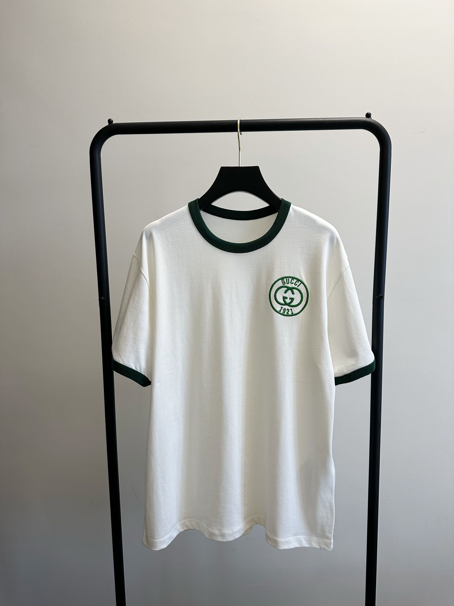 Áo Phông Gucci Double G Logo Crewneck White