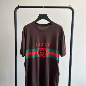 Áo Phông Gucci Interlocking G Cotton Brown
