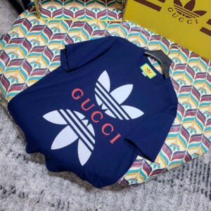 Áo Phông Gucci x Adidas Cotton Jersey Cobalt Blue