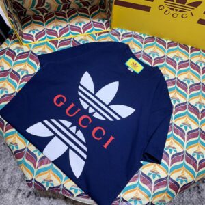 Áo Phông Gucci x Adidas Cotton Jersey Cobalt Blue