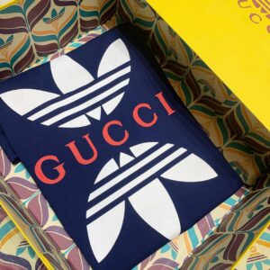Áo Phông Gucci x Adidas Cotton Jersey Cobalt Blue