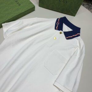 Áo Polo Gucci Contrast Collar White