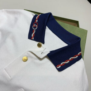 Áo Polo Gucci Contrast Collar White