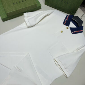 Áo Polo Gucci Contrast Collar White