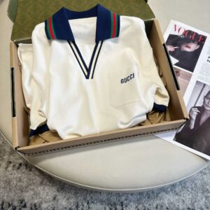 Áo Polo Gucci Cotton Piquet White