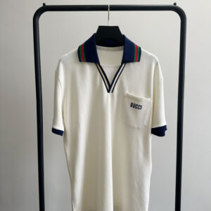 Áo Polo Gucci Cotton Piquet White