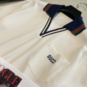 Áo Polo Gucci Cotton Piquet White