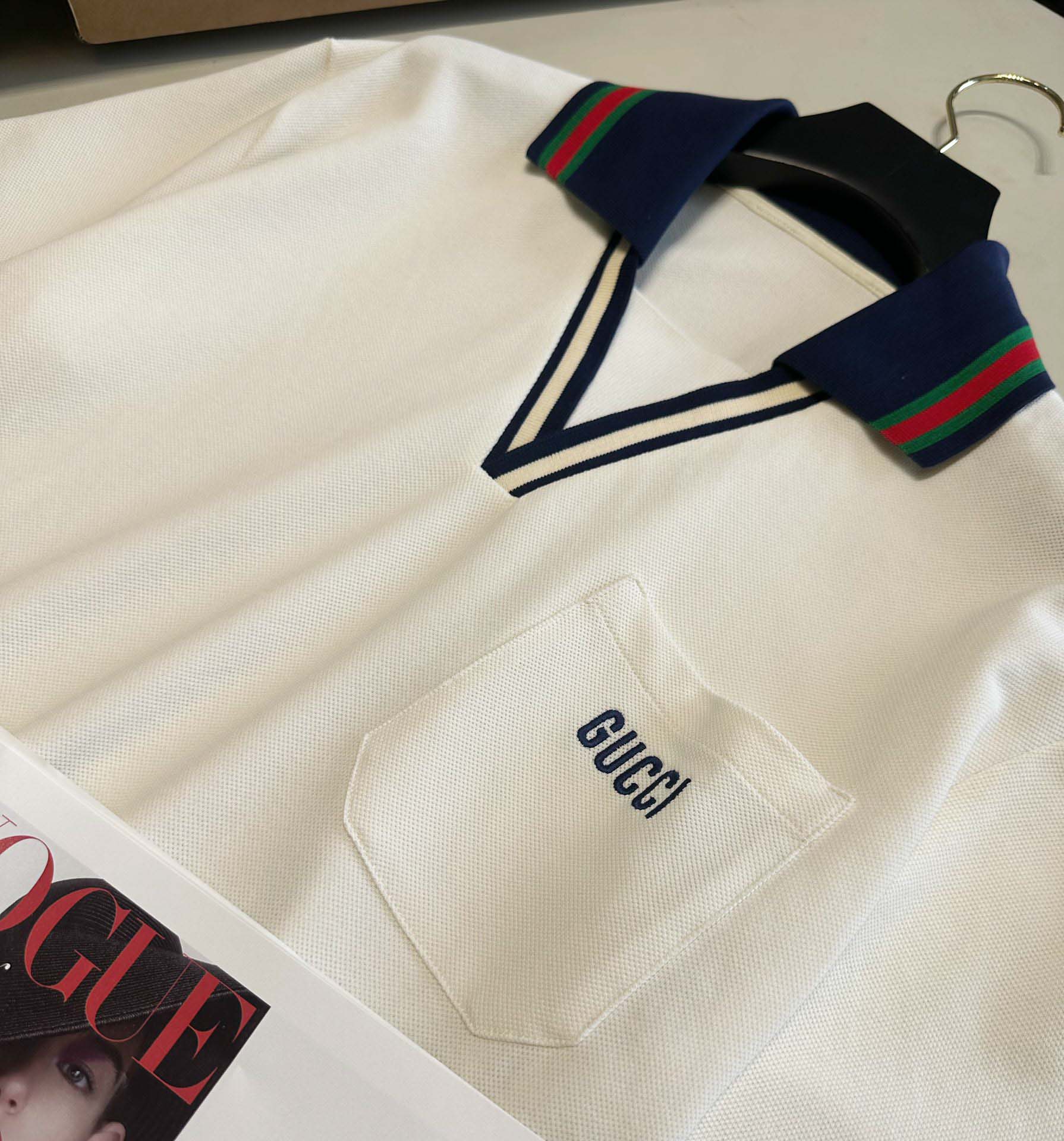 Áo Polo Gucci Cotton Piquet White