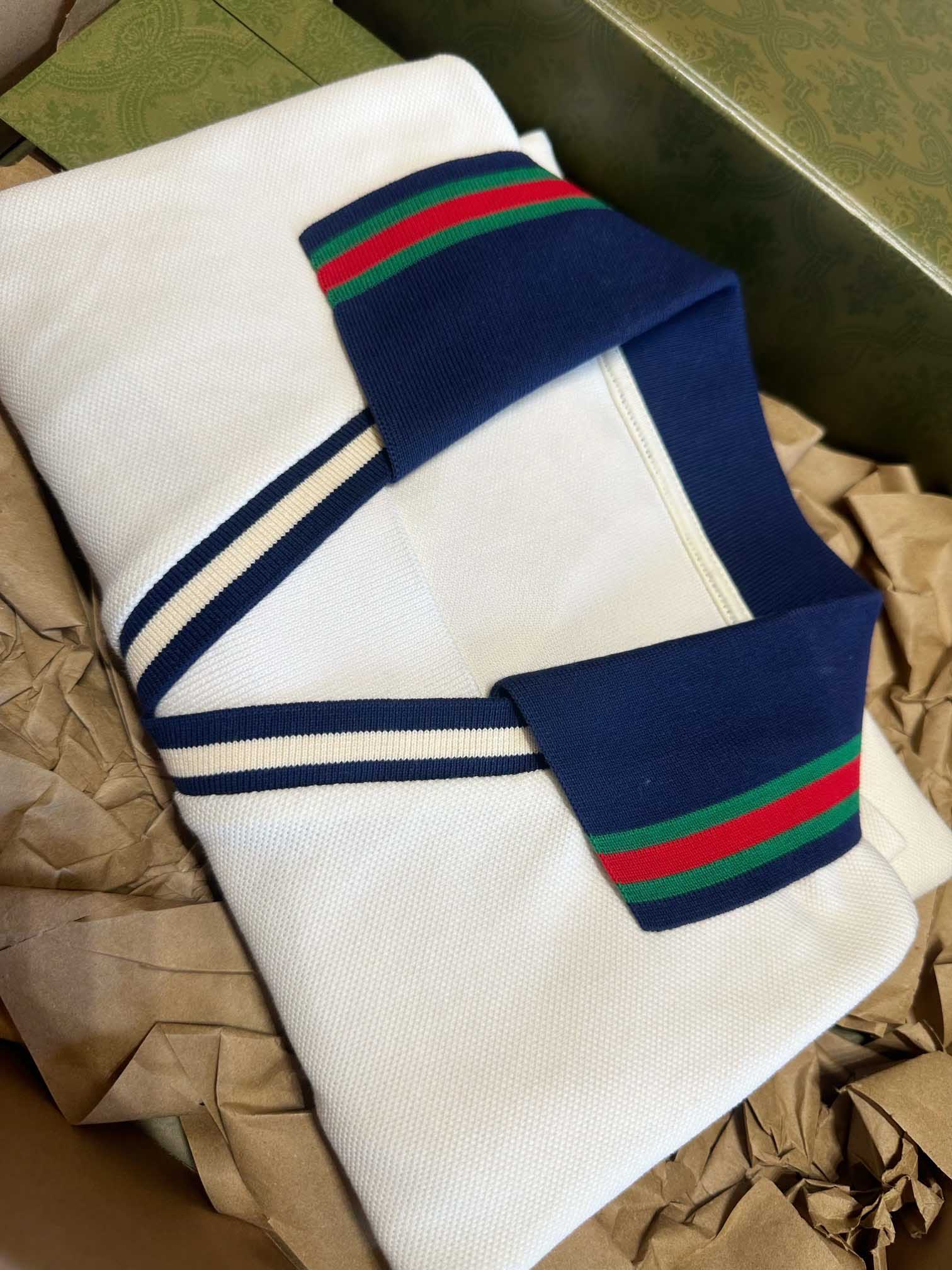 Áo Polo Gucci Cotton Piquet White