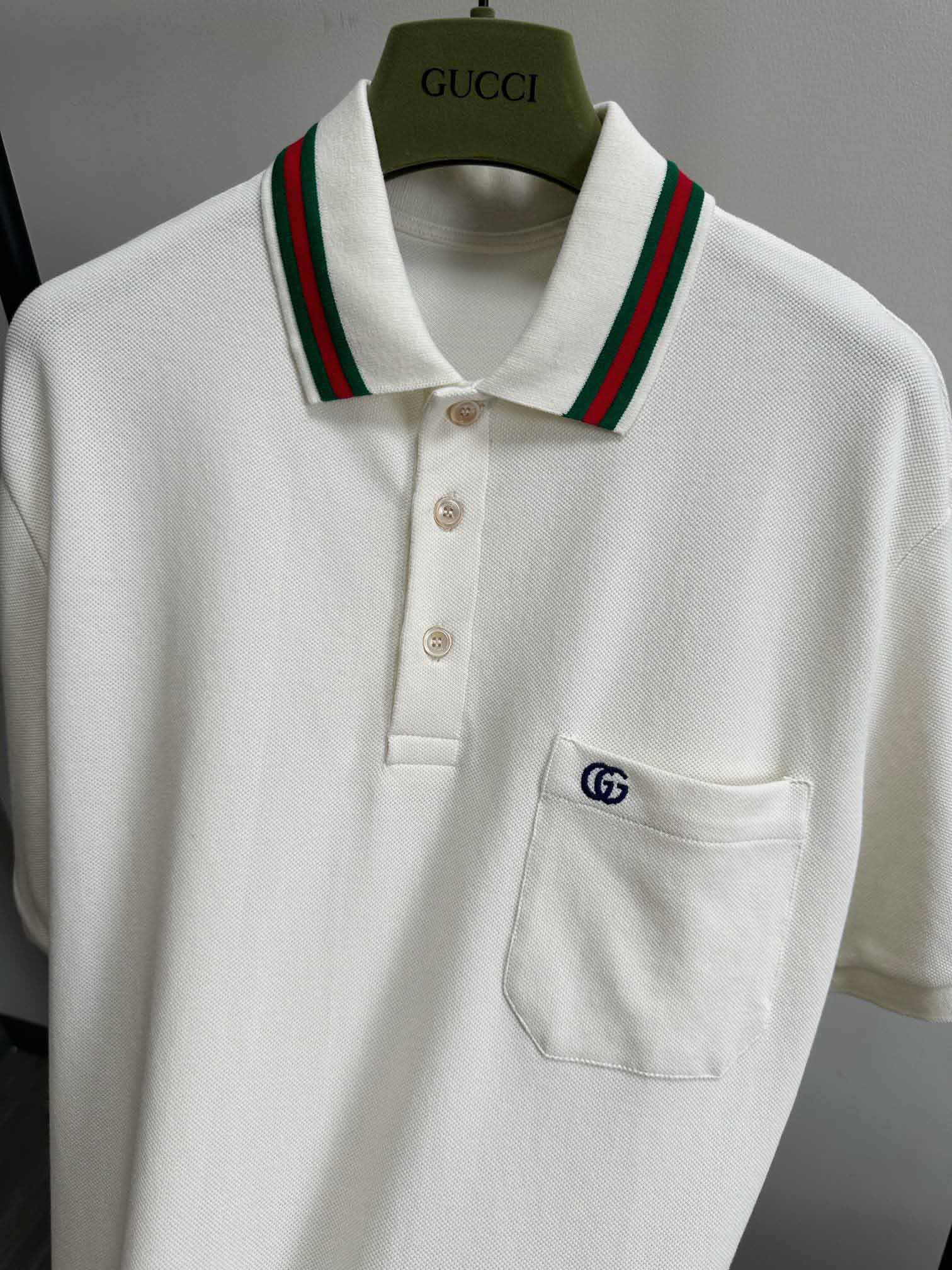 Áo Polo Gucci Double G Cotton Blend Piquet