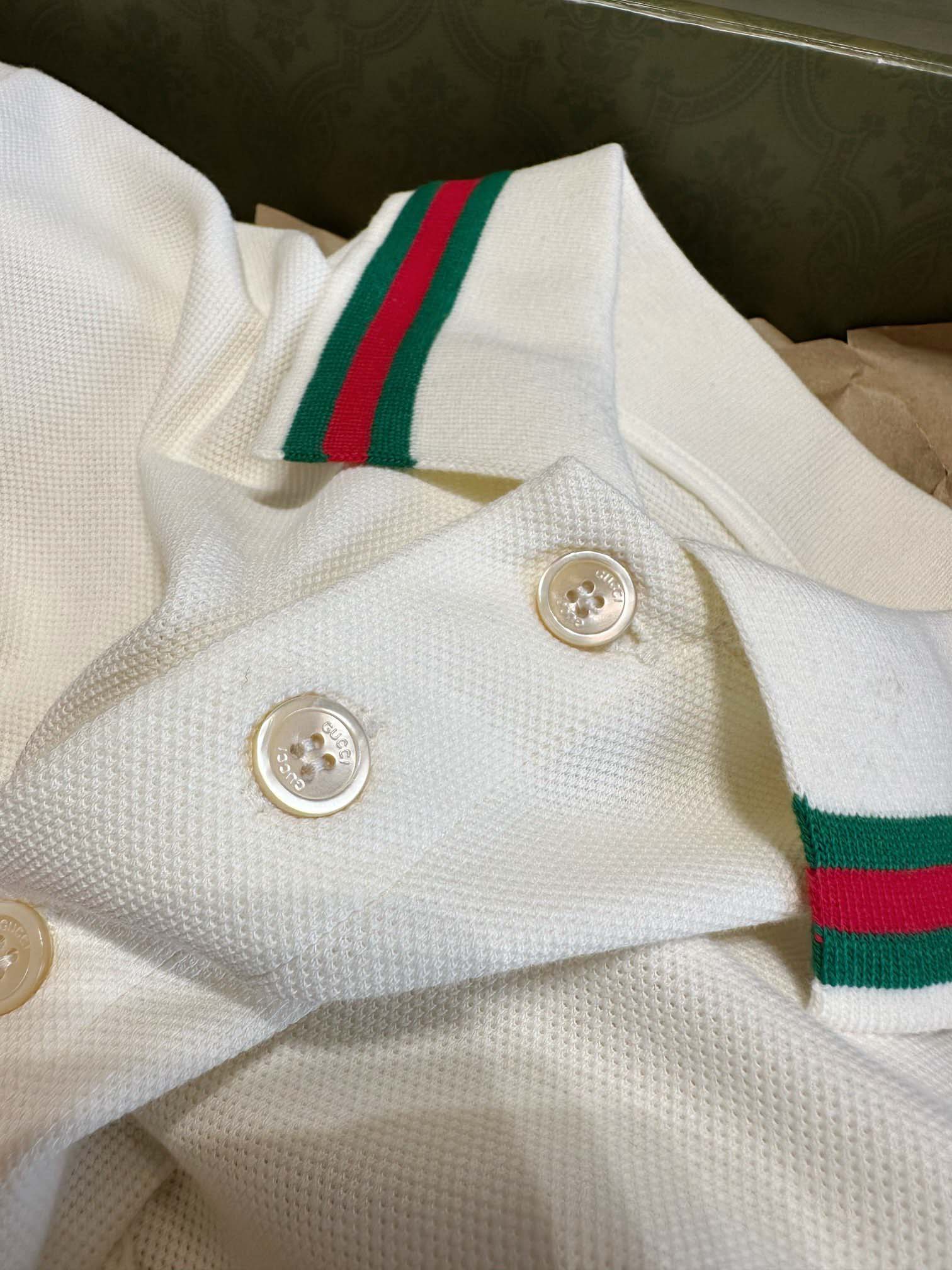 Áo Polo Gucci Double G Cotton Blend Piquet