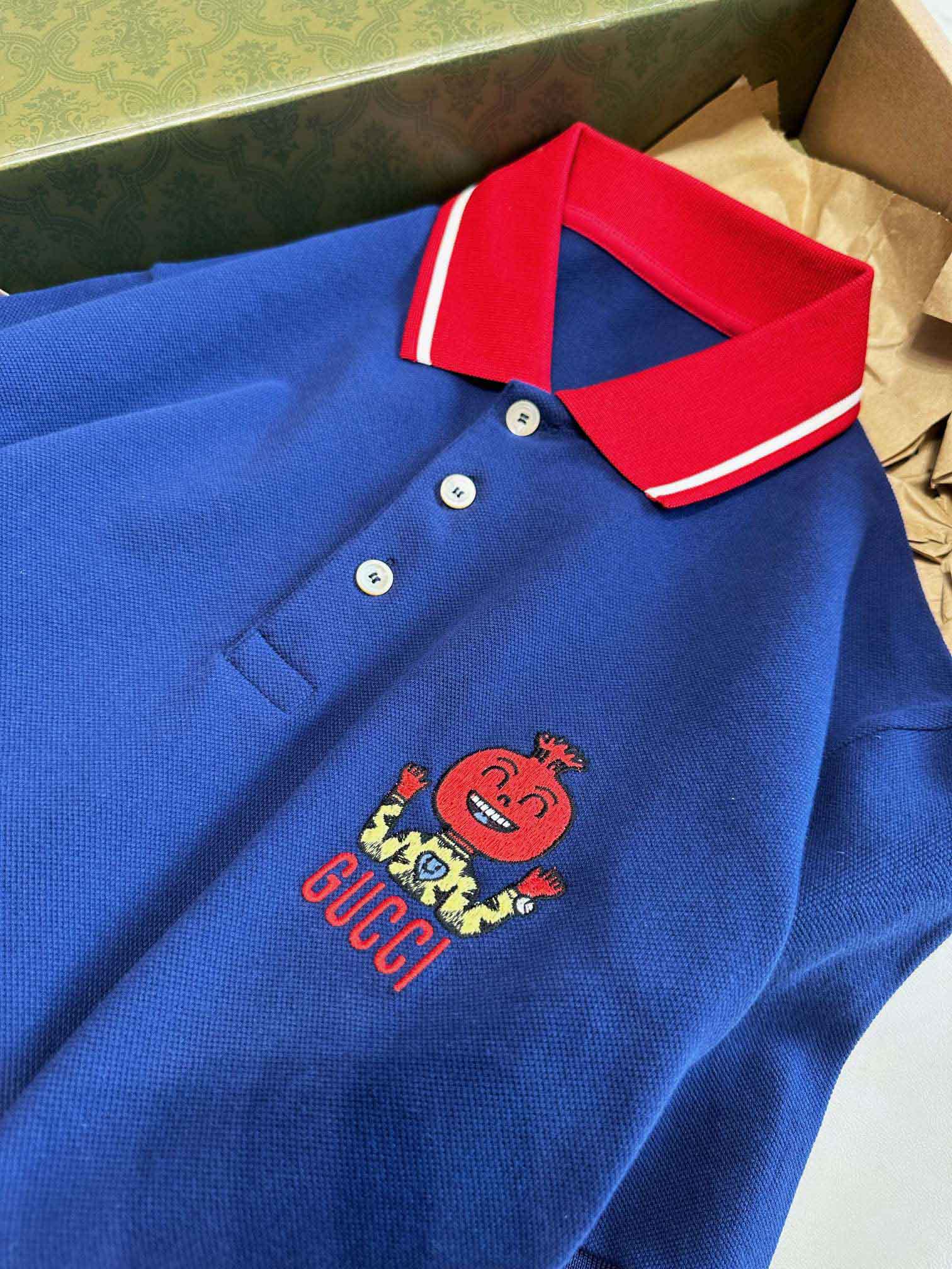 Áo Polo Gucci Onion Patch Navy