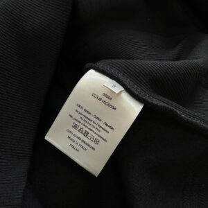 Áo Relaxed-Fit Hooded Sweatshirt Black Cotton Fleece