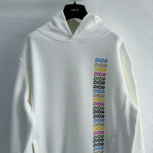 Áo Relaxed-Fit Hooded Sweatshirt White Cotton Fleece