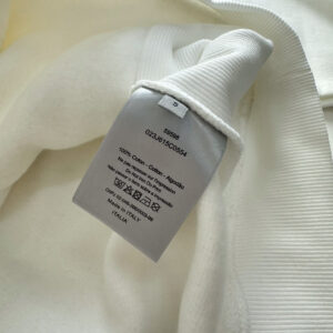 Áo Relaxed-Fit Hooded Sweatshirt White Cotton Fleece