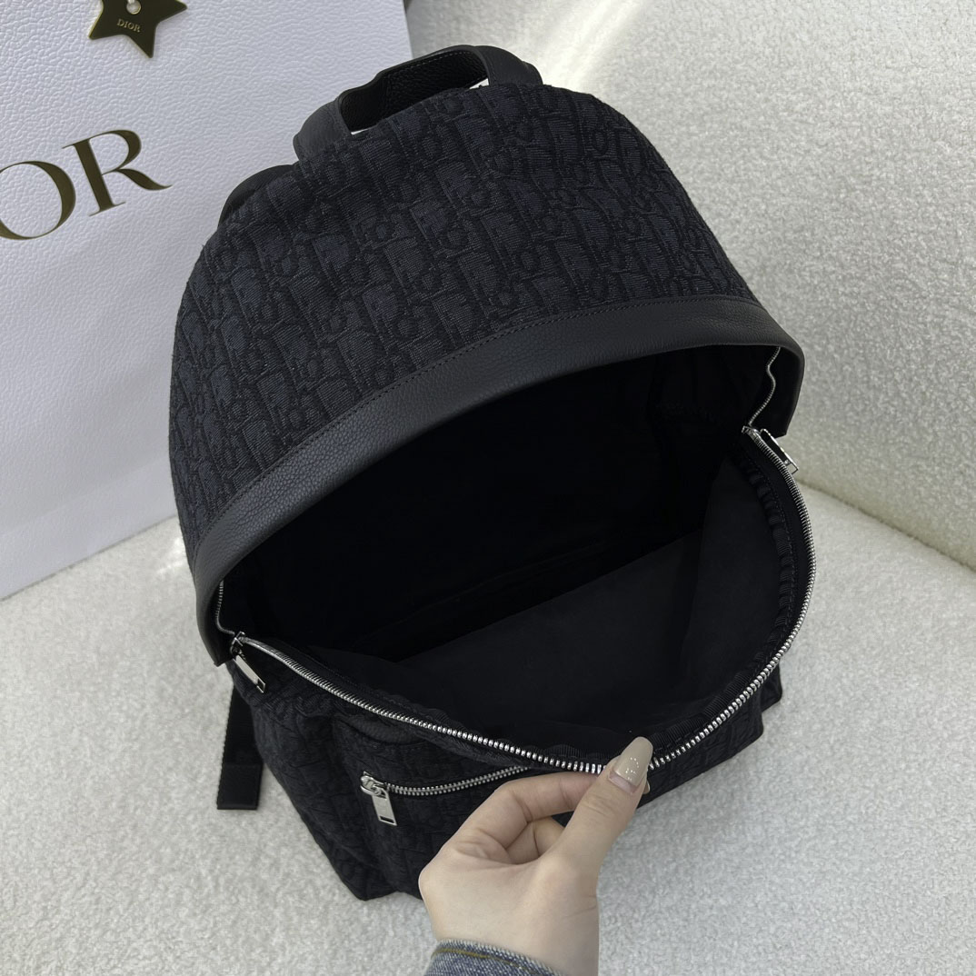 Balo Nam Dior Rider Oblique Jacquard 'Black'