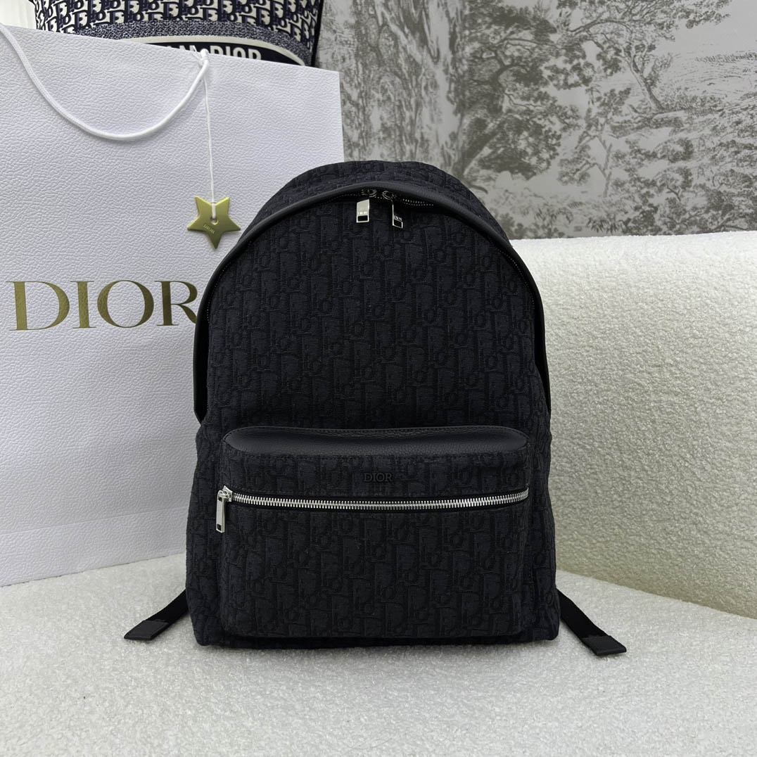 Balo Nam Dior Rider Oblique Jacquard 'Black'