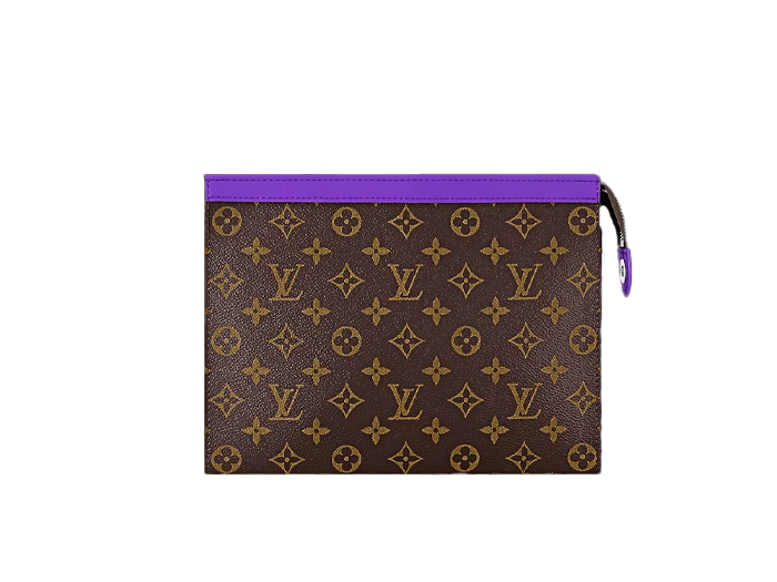 Clutch Louis Vuitton Pochette Voyage MM Purple Monogram Macassar coated canvas