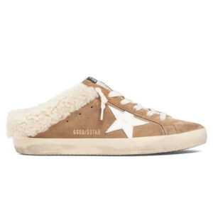Giày Golden Goose 20mm Super Star Suede & Shearling Mules Best Quality