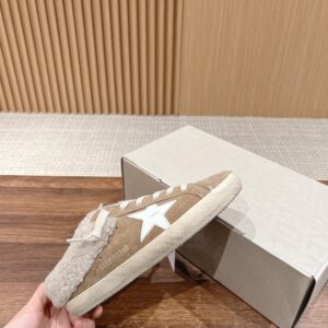 Giày Golden Goose 20mm Super Star Suede & Shearling Mules Best Quality